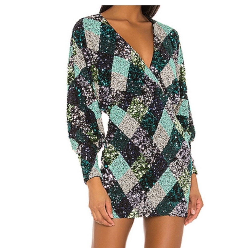 Revolve Song of Style Dolman Sleeve Sequin Mini Dress
